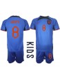 Billige Nederland Cody Gakpo #8 Bortedraktsett Barn VM 2022 Kortermet (+ Korte bukser)